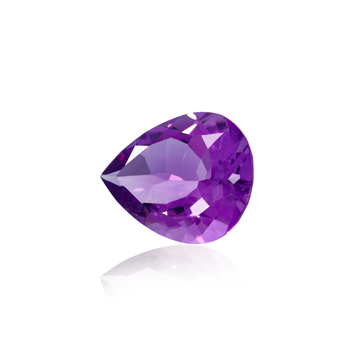 6.14CT Brazilian Amethyst 16X12MM Pear Cut