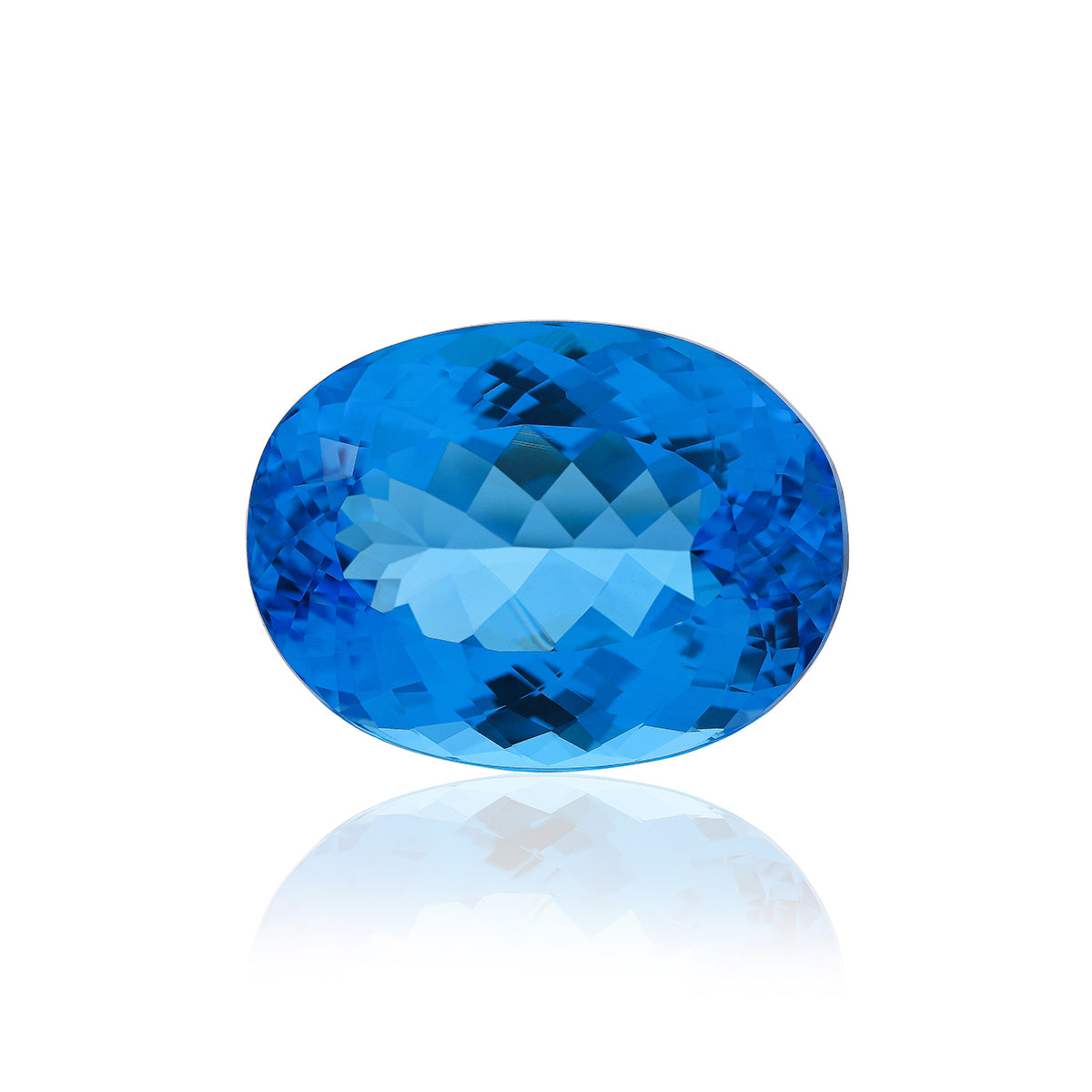 Swiss Blue Topaz 42.46 CTS 17.95X24.19X11.77 MM Oval - shoprmcgems