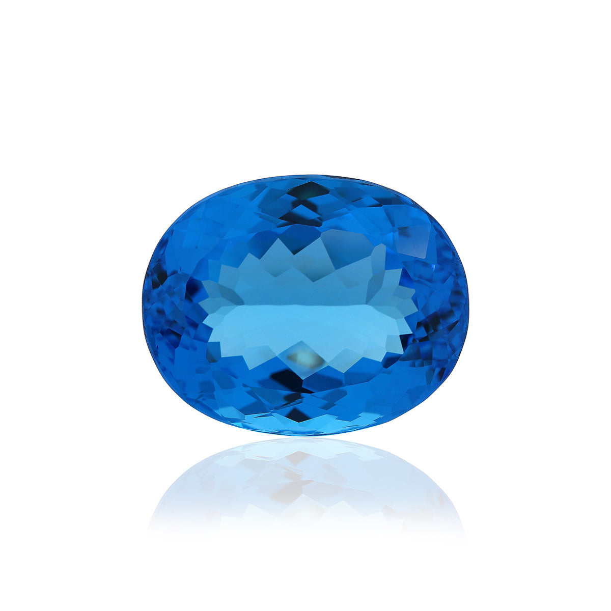 Swiss Blue Topaz 38.67 CTS 19.81X32.37X10.90 MM Oval - shoprmcgems