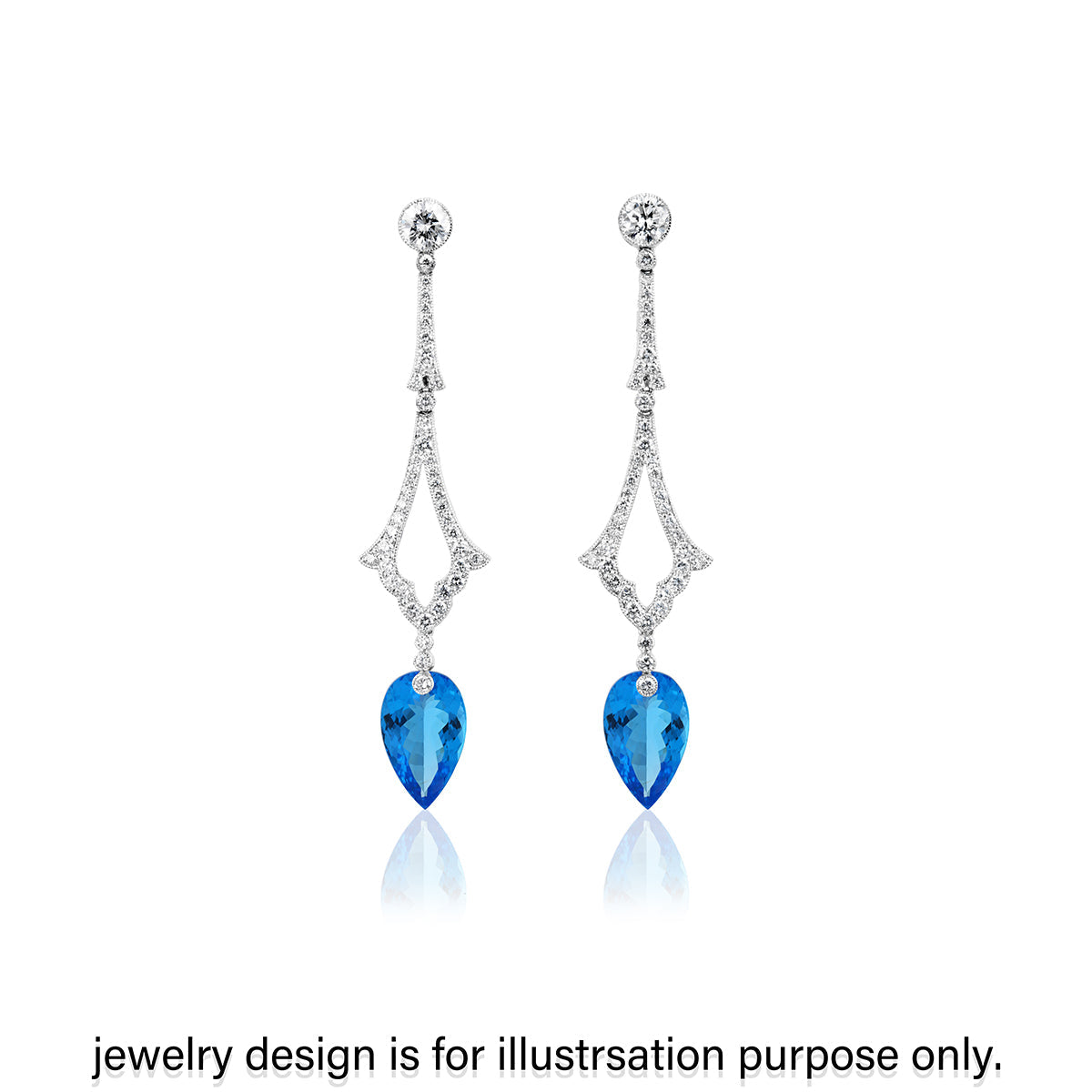 Swiss Blue Topaz 61.19 CT. 19.57X32.67X13,96 MM Pear - shoprmcgems